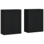 Armarios de pared 2 uds madera de ingeniería negro de vidaXL, Aparadores - Ref: Foro24-3198026, Precio: 175,95 €