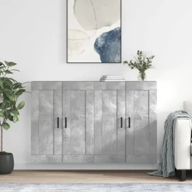 Wandschränke 2 Stk. Holzwerkstoff Beton grau von vidaXL, Sideboards - Ref: Foro24-3198029, Preis: 128,87 €, Rabatt: %