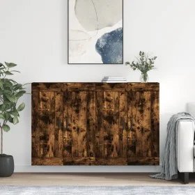 Armarios de pared 2 uds madera de ingeniería roble ahumado de vidaXL, Aparadores - Ref: Foro24-3198030, Precio: 137,26 €, Des...