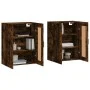 Wandschränke, 2 Stück, Holzwerkstoff, geräucherte Eiche von vidaXL, Sideboards - Ref: Foro24-3198030, Preis: 137,26 €, Rabatt: %