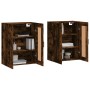 Wandschränke, 2 Stück, Holzwerkstoff, geräucherte Eiche von vidaXL, Sideboards - Ref: Foro24-3198030, Preis: 139,25 €, Rabatt: %