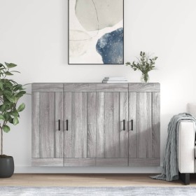 Armarios de pared 2 uds madera de ingeniería gris Sonoma de vidaXL, Aparadores - Ref: Foro24-3198031, Precio: 133,86 €, Descu...