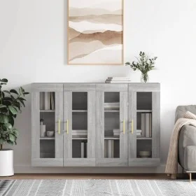 Armarios de pared 2 uds madera de ingeniería gris Sonoma von vidaXL, Sideboards - Ref: Foro24-3197935, Preis: 168,88 €, Rabat...