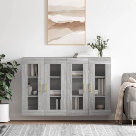 Armarios de pared 2 uds madera de ingeniería gris Sonoma von vidaXL, Sideboards - Ref: Foro24-3197935, Preis: 170,08 €, Rabat...