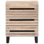 Mesita de noche madera maciza de mango 50x34x62 cm