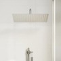 Cabezal ducha efecto lluvia acero inox 304 rectangular 40x30 cm