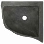 Lavabo esquinal colgado de pared Gris (30-37) x (30-37) x 12 cm