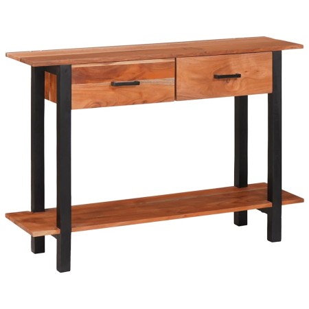 Mesa Consola Marrón 110 x 30 x 75 cm madera maciza de acacia