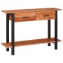Mesa Consola Marrón 110 x 30 x 75 cm madera maciza de acacia