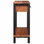Mesa Consola Marrón 110 x 30 x 75 cm madera maciza de acacia