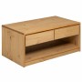 Mesa de centro SAUDA madera maciza pino color roble 99x55x45 cm