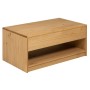 Mesa de centro SAUDA madera maciza pino color roble 99x55x45 cm
