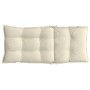 Cojines de silla respaldo alto 2 uds tela Oxford color crema