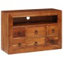 Vitrina Marrón 80 x 30 x 55 cm madera maciza de acacia