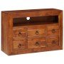Vitrina Marrón 80 x 30 x 55 cm madera maciza de acacia