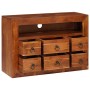 Vitrina Marrón 80 x 30 x 55 cm madera maciza de acacia