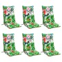 Cojines de silla con respaldo alto 6 uds tela Oxford multicolor