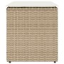 Taburetes de jardín con cojines 2 uds beige 40x40x43 cm en Otomanas de exterior | Comprar online en Foro24