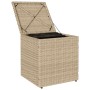 Taburetes de jardín con cojines 2 uds beige 40x40x43 cm en Otomanas de exterior | Comprar online en Foro24