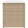 Taburetes de jardín con cojines 2 uds beige 40x40x43 cm en Otomanas de exterior | Comprar online en Foro24