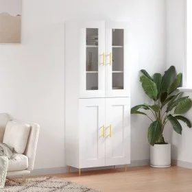 Aparador alto madera contrachapada blanco 69,5x34x180 cm de vidaXL, Aparadores - Ref: Foro24-3198329, Precio: 170,68 €, Descu...