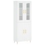 Aparador alto madera contrachapada blanco 69,5x34x180 cm de vidaXL, Aparadores - Ref: Foro24-3198329, Precio: 176,08 €, Descu...