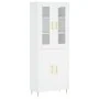 Hohes weißes Sperrholz-Sideboard 69,5 x 34 x 180 cm von vidaXL, Sideboards - Ref: Foro24-3198329, Preis: 170,71 €, Rabatt: %