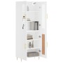 Aparador alto madera contrachapada blanco 69,5x34x180 cm de vidaXL, Aparadores - Ref: Foro24-3198329, Precio: 176,08 €, Descu...