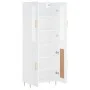 Hohes weißes Sperrholz-Sideboard 69,5 x 34 x 180 cm von vidaXL, Sideboards - Ref: Foro24-3198329, Preis: 170,71 €, Rabatt: %