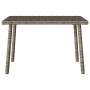 Mesa centro jardín rectangular gris 60x40x37 cm ratán sintético