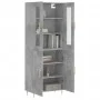 Aparador alto madera contrachapada gris hormigón 69,5x34x180 cm de vidaXL, Aparadores - Ref: Foro24-3198333, Precio: 153,95 €...