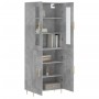Concrete gray plywood tall sideboard 69.5x34x180 cm by vidaXL, Sideboards - Ref: Foro24-3198333, Price: 155,68 €, Discount: %