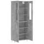 Aparador alto madera contrachapada gris hormigón 69,5x34x180 cm de vidaXL, Aparadores - Ref: Foro24-3198333, Precio: 153,95 €...