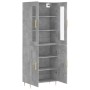 Concrete gray plywood tall sideboard 69.5x34x180 cm by vidaXL, Sideboards - Ref: Foro24-3198333, Price: 155,68 €, Discount: %