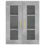 Aparador alto madera contrachapada gris hormigón 69,5x34x180 cm de vidaXL, Aparadores - Ref: Foro24-3198333, Precio: 153,95 €...