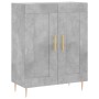 Concrete gray plywood tall sideboard 69.5x34x180 cm by vidaXL, Sideboards - Ref: Foro24-3198333, Price: 155,68 €, Discount: %