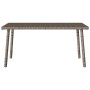 Mesa centro jardín rectangular gris 80x40x37cm ratán sintético