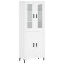Aparador alto madera contrachapada blanco 69,5x34x180 cm de vidaXL, Aparadores - Ref: Foro24-3198337, Precio: 194,85 €, Descu...