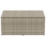 Caja almacenaje jardín ratán sintético gris claro 110x50x58 cm