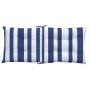 Cojines silla respaldo bajo 2 uds tela Oxford rayas azul blanco