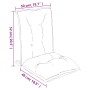 Cojines silla respaldo bajo 2 uds tela Oxford rayas azul blanco