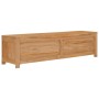 Mueble de TV de madera de teca maciza 115x30x35 cm