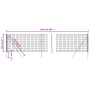 Anthracite gray galvanized steel wire fence 1x25 m by vidaXL, fence panels - Ref: Foro24-154217, Price: 131,08 €, Discount: %