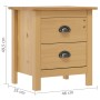 Mesita de noche Hill madera maciza de pino 46x35x49,5 cm