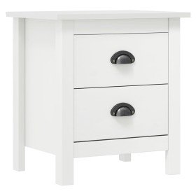 Mesita de noche Hill madera maciza de pino blanco 46x35x49,5 cm Mesita de noche Hill madera maciza de pino blanco 46x35x49,5 cm