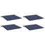 Cojines para muebles palets 4 uds tela azul marino 40x40x4 cm