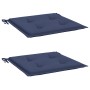 Cojines para muebles palets 2 uds tela azul marino 50x50x4 cm