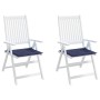 Cojines para muebles palets 2 uds tela azul marino 50x50x4 cm