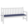Cojín para banco de jardín tela Oxford azul marino 150x50x4 cm