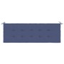 Cojín para banco de jardín tela Oxford azul marino 150x50x4 cm